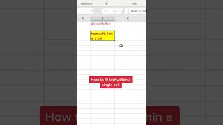 How to Fit Text within a Single Cell in Excel! #excel