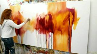 Abstract acrylic painting - Abstrakte Malerei Flüsterzeit by Zacher-Finet