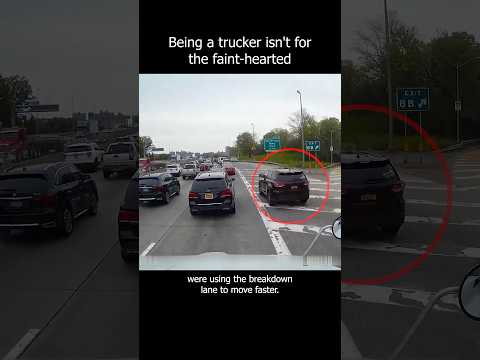 Stupid driver messed with the wrong trucker