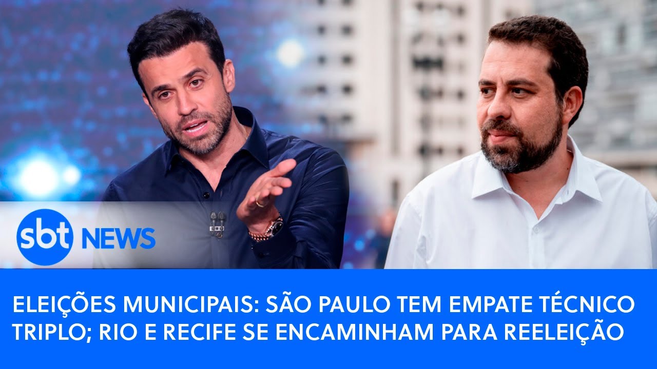 Eleições municipais: São Paulo tem empate técnico triplo; Rio e Recife se encaminham para reeleição