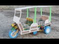 Diy Matchbox Auto Rickshaw At Home How To Make Tuk Tuk Rickshaw Matchbox Mrvamazing