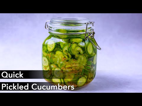 How to Make Quick Pickled Cucumbers | Easy Homemade Pickles in Minutes! - Hungry Healthy Happy