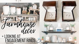 SPRING FARMHOUSE DECOR, LOOKING AT ENGAGEMENT RINGS, & SELLING MY RAE DUNN!