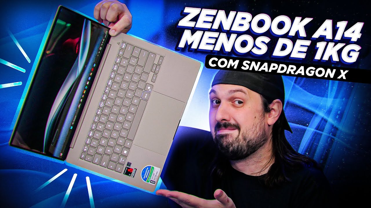 Zenbook A14: um notebook SNAPDRAGON que pesa MENOS DE 1KG! (Primeiras Impressões)