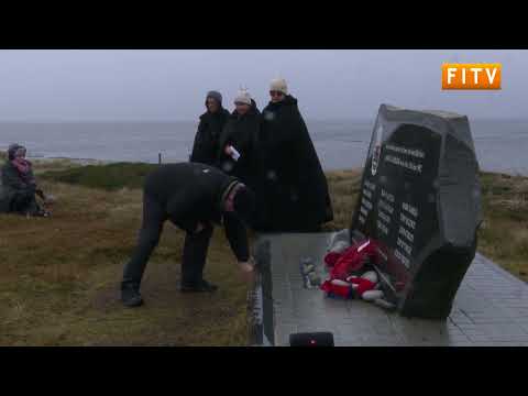 Falkland Islands 1982 HMS Glamorgan Wreath Laying