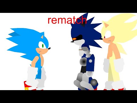 strong classic sonic vs strong mecha sonic and archie sonic