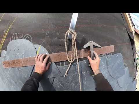 Fuß und Schieferkehle ansetzen - Live vom Schieferdach Dresden