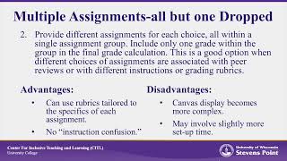 Using Canvas for Assignment Choices
