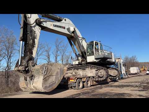 Loading & Transporting On Site The Huge Liebherr 984 Excavator - Fasoulas Heavy Transports Team - 4k