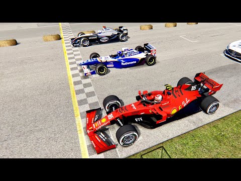 Ferrari F1 2019 vs Williams F1 1995 vs McLaren F1 2004 - Old Monza
