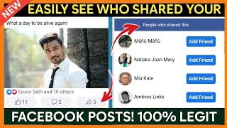 How To Know Who Shared Your Post on Facebook 2023 | Who shared my Facebook Posts?