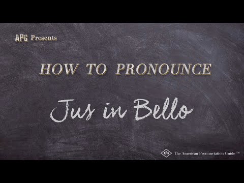 How to Pronounce Jus in Bello (Real Life Examples!)