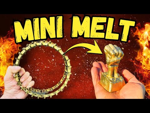 Scrap Trash To Brass Beauty - ASMR Metal Melting - BigStackD Casting Mini Melt