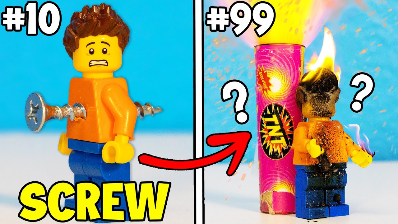 100 Ways To DESTROY a LEGO Minifigure