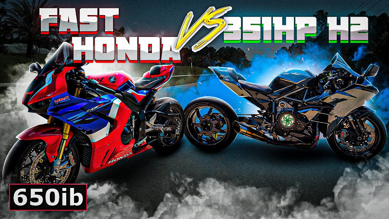 SUPER FAST CBR 1000RR-R Fireblade SP vs 351HP Kawasaki Ninja H2!