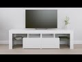Mobile Porta TV con Luci LED Bianco 140x36,5x40 cm - Foto miniatura 1