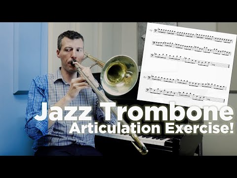 Jazz Trombone Tonguing Exercise 3 (how to articulate on trombone)