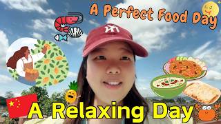 🇨🇳A Relaxing Day in China|广东早餐店、摘菠萝、朝鲜族餐厅、海鲜大餐|Appreciating the Little Things in Life|pinyin&CC Subs