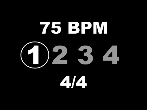 75bpm 4/4 - Metronome / Click Track / Timing / Practice - 10 Minutes