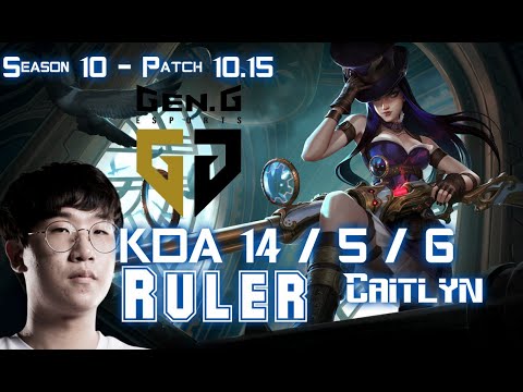 Gen Ruler CAITLYN vs ASHE ADC - Patch 10.15 KR Ranked