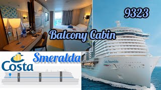 COSTA SMERALDA Balcony Cabin 9323 (rufa stern) #costacruises #costasmeralda #cruiselife #cabintour 