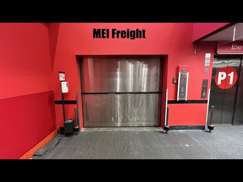 Epic Motor! MEI Hydraulic Freight Elevator at Target in St. Louis, MO
