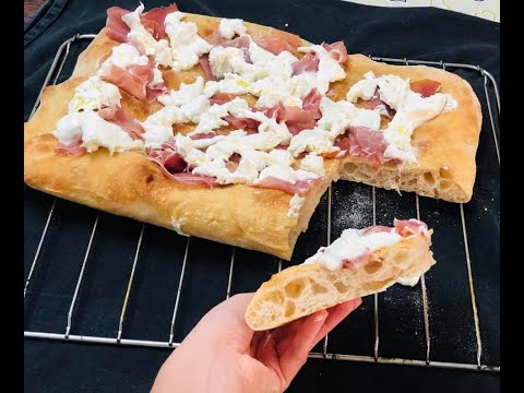 PIZZA IN TEGLIA 100 % IDRO PROSCIUTTO CRUDO E BURRATA .. SUPER LEGGERISSIMA