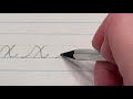 Lowercase "x" in cursive