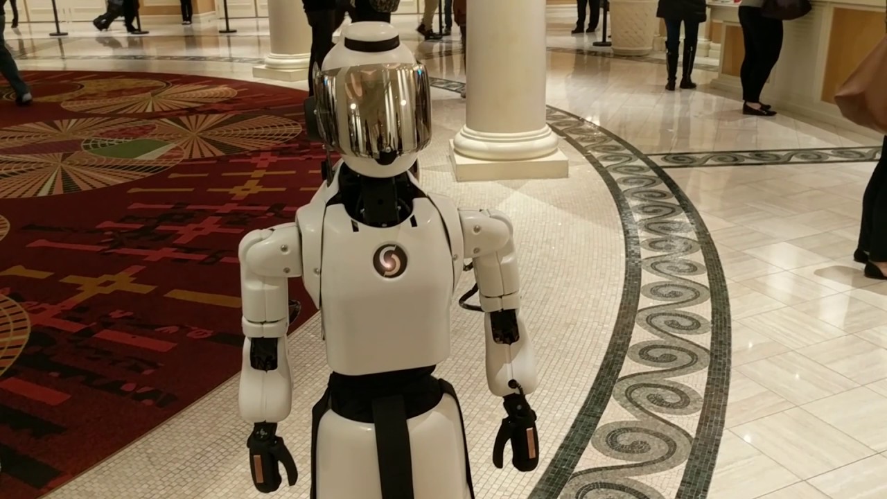 Leenby Social Robot is Ready to Greet Customers, Give Directions - YouTube