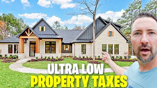 Massive HOUSTON TEXAS Affordable Custom Homes on Acreage with the Lowest PROPERTY TAXES in Houston!