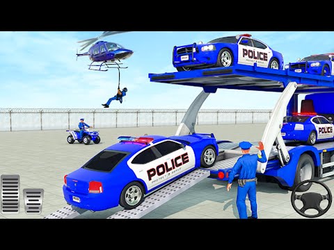 Police Cargo Transporter Truck - Police Car Driving Parking And Transport Gameplay