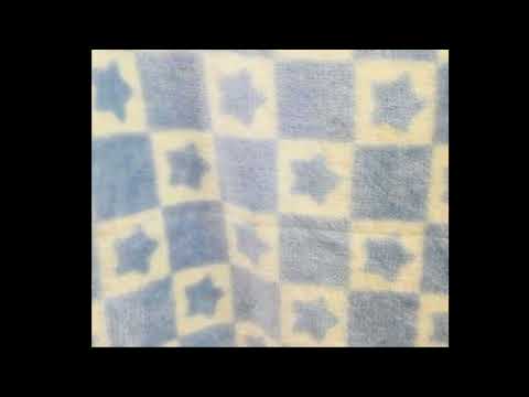 old lacy bed - light blue