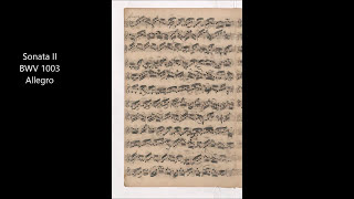 J.S.Bach Sonata II for Violin Solo BWV 1003 Allegro