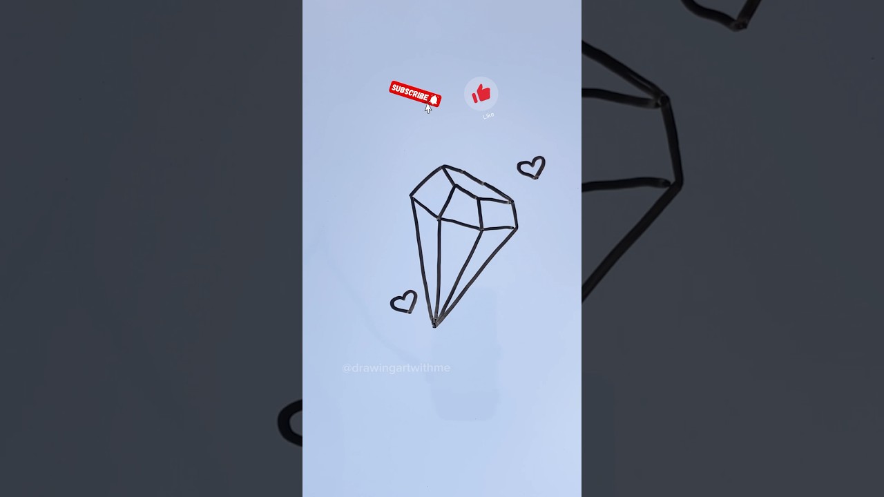 How to draw Diamond 💎 #easydrawing #howtodraw #drawingtutorial #art