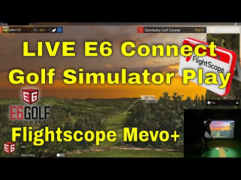 E6 Connect Golf Simulator - Playing Sanctuary Golf Course with Flightscope Mevo+