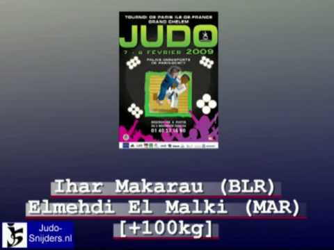 Judo 2009 Paris: Makarau (BLR) - El Malki (MAR) [+100kg].