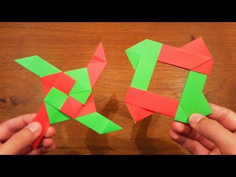 How To Make a Paper Transforming Ninja Star #2 - Origami