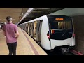 4K Bucharest Metro BOMBARDIER Trains At Piața Muncii And Obor Stations On M1 Line