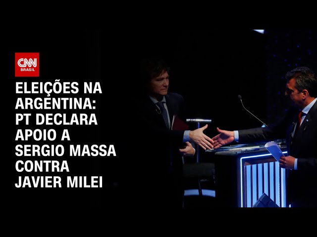 Eleições na Argentina: PT declara apoio a Sergio Massa contra Javier Milei | AGORA CNN