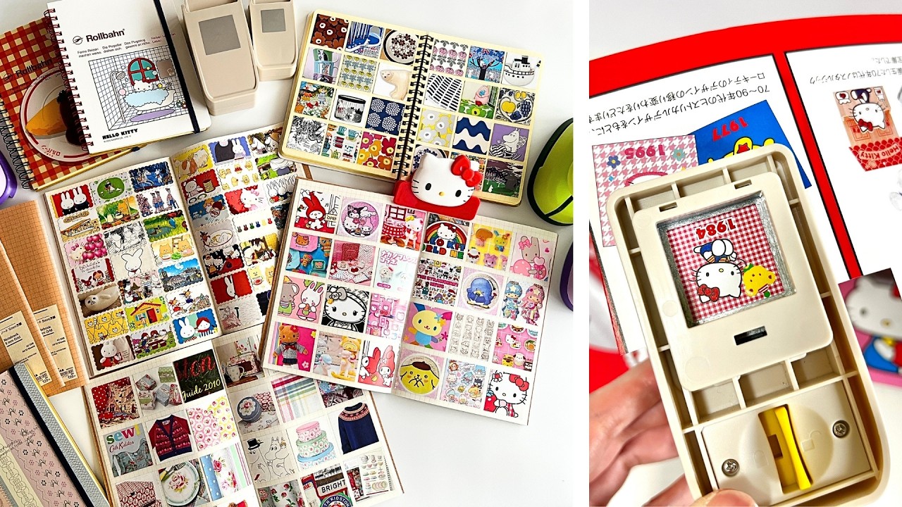 【クラフトパンチ】DECOP 四角スクエアパンチや切手型など。スクラップノートづくり【文房具の使い方 アイデア】