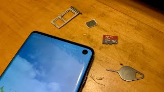 Galaxy S10: How to install A SIM & Micro SD Card