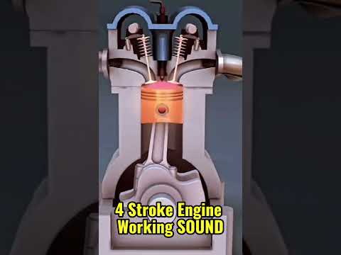 four stroke motor sound animation engine #shorts #viral #mechanical #animation