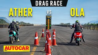 Drag Race: Ather 450X vs Ola S1 Pro - Fast and fun electric scooters meet | Autocar India