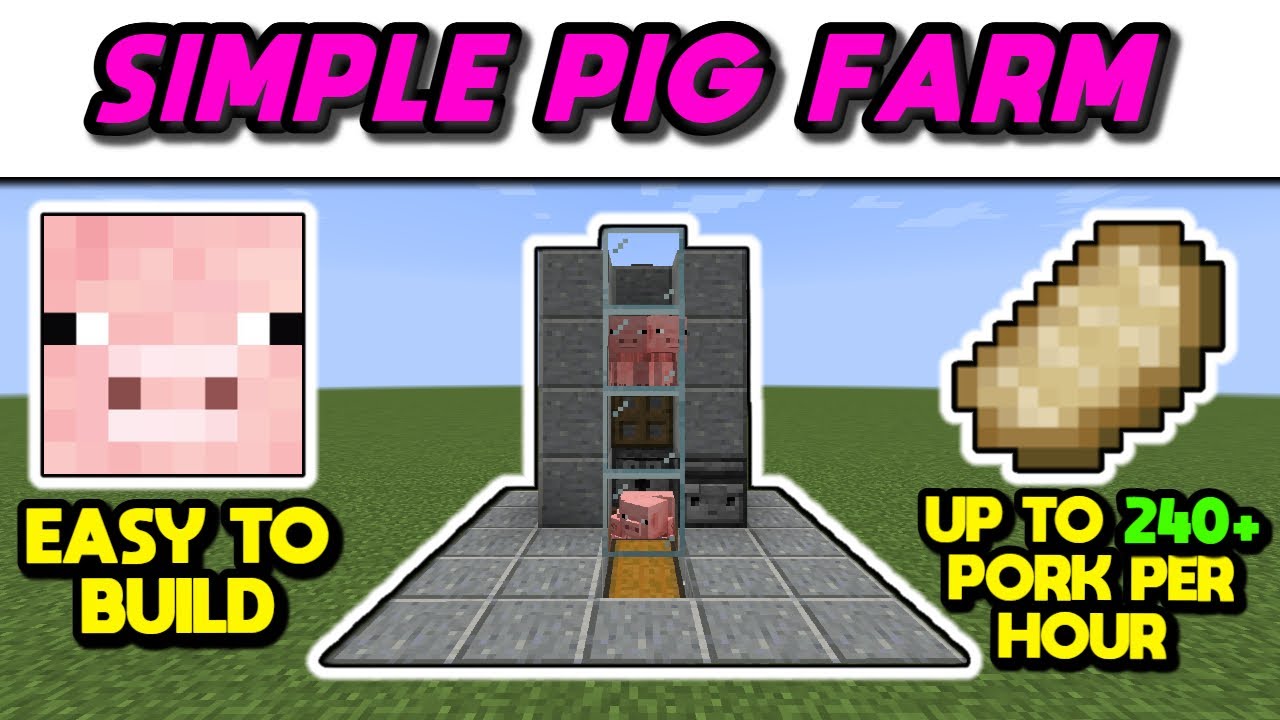 EASIEST Automatic Pig Farm Tutorial (Java & Bedrock) - Minecraft 1.21