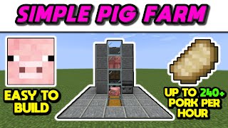 EASIEST Automatic Pig Farm Tutorial (Java & Bedrock) - Minecraft 1.20