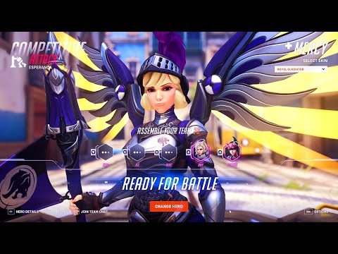 *NEW MERCY SKIN* 💜 "Royal Gladiator" - Overwatch 2 Mercy Main Competitive Gameplay