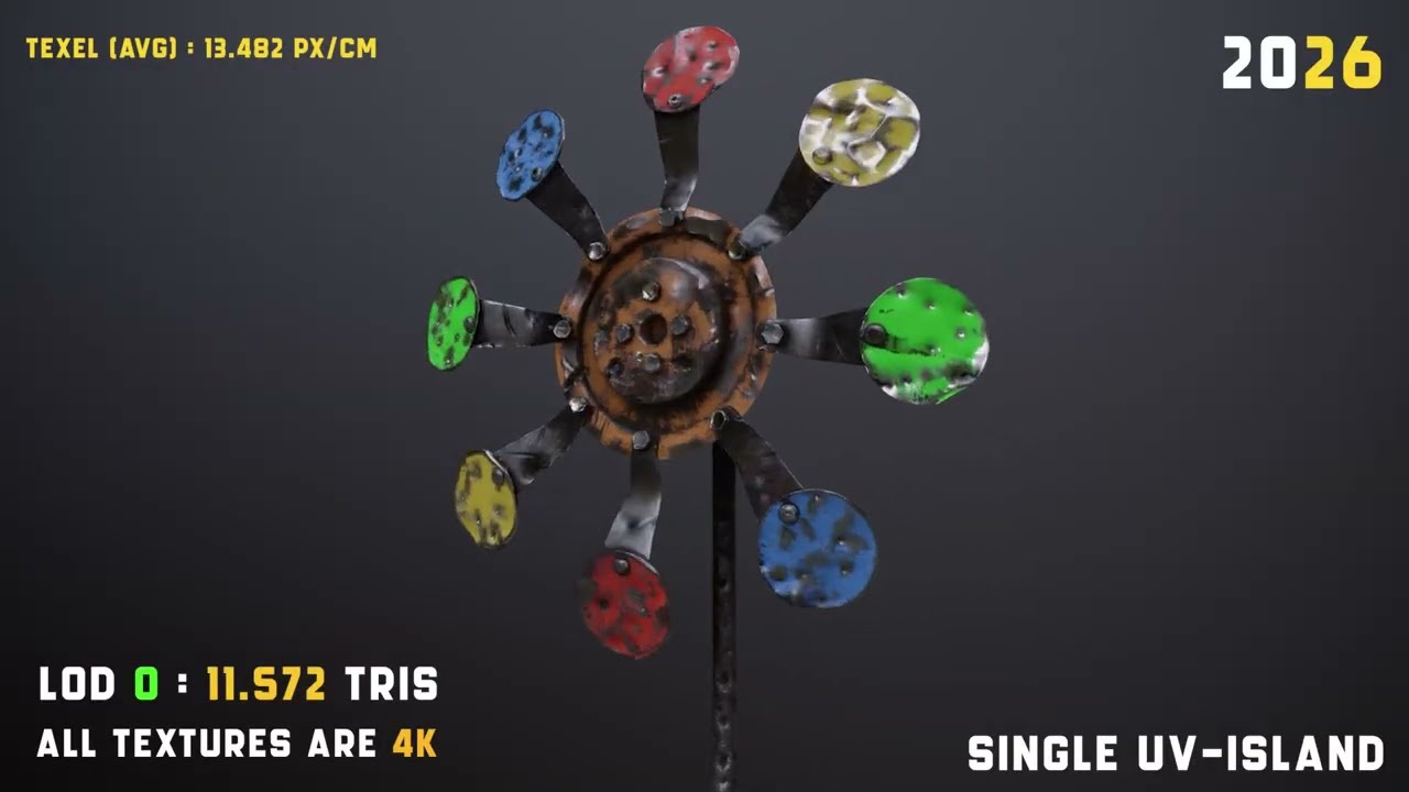 Wheel of Fortune - Realistic 3D Video Game Prop / Asset Art - Bilgehan Bölek