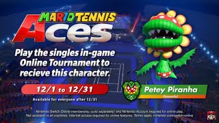 Mario Tennis Aces - How To Unlock Petey Piranha!