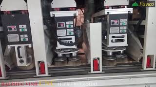 MÁY CHÀ NHÁM CHỔI THÙNG 8 TRỤC WOODMASTER WM-T1P4C3. Chuyên chà hàng có cạnh profile âm, huỳnh cửa