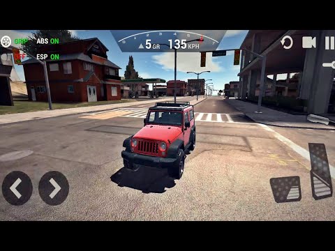 Ultimate Offroad Simulator - Red Jeep Driving Simulator Offroad and City Drive -  Gameplay